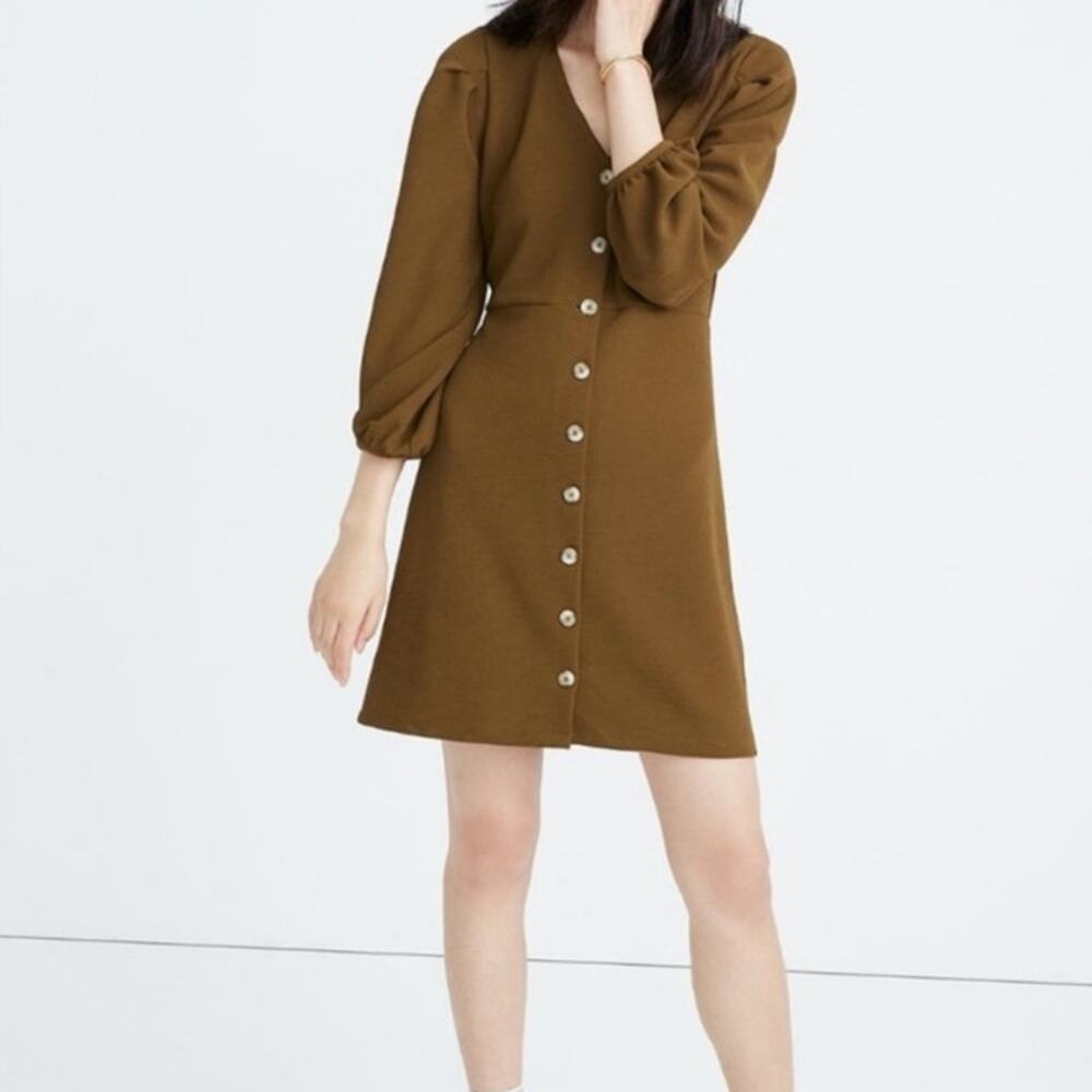 Texture and Thread NWT bubble sleeve button front shirt dress woman's size Large